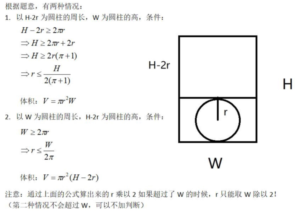 15行+图解公式法 完成 Cylinder